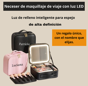 Organizador de Maquillaje Personalizado Makeup Lux™ con Espejo LED .