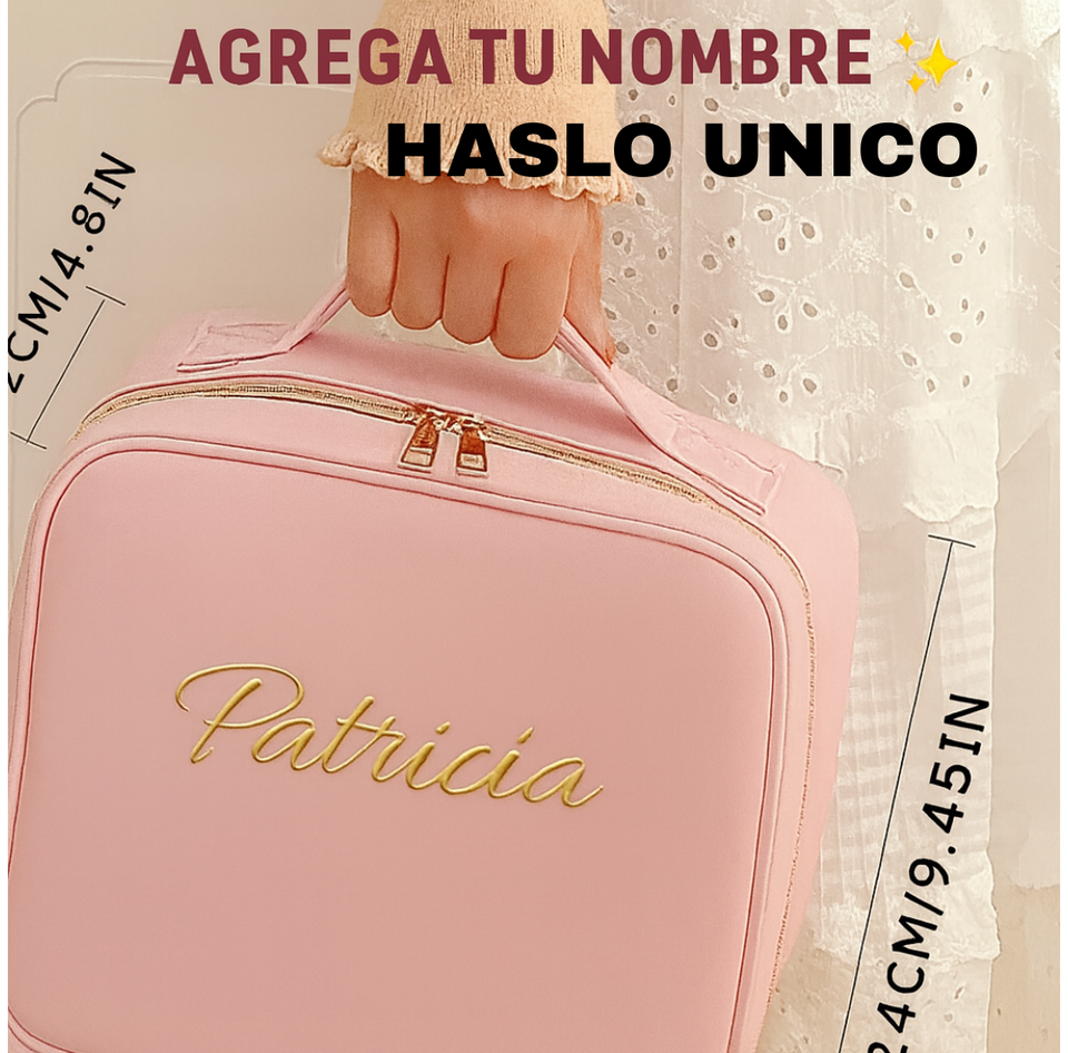 Organizador de Maquillaje Personalizado Makeup Lux™ con Espejo LED .
