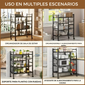 🏡 Estantería Portátil Plegable – Ideal para hogar o negocio-4 Niveles con 3 Cestas – Orden y Estilo en un Solo Producto