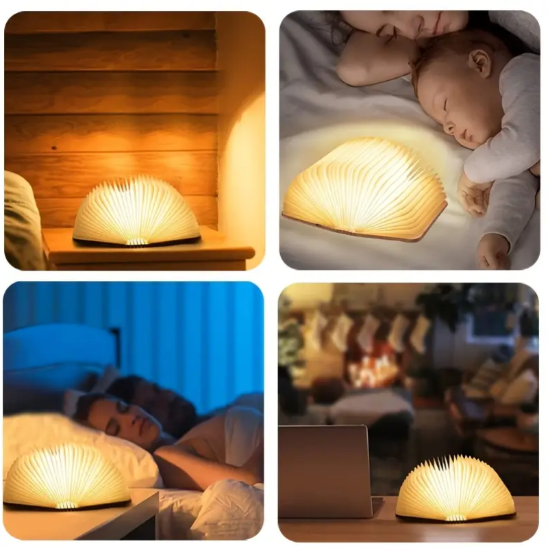 Lámpara LED plegable en forma de libro