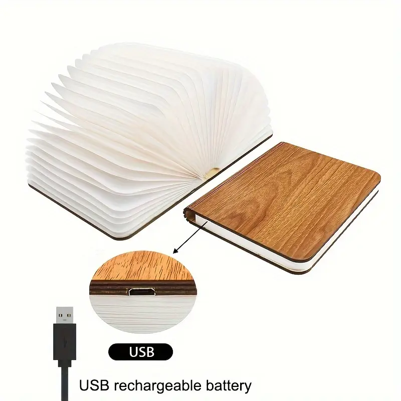 Lámpara LED plegable en forma de libro