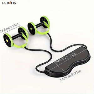 🔥 ROVOFLEX X – Rueda Abdominal Multifuncional con Bandas de Resistencia + Alfombrilla Antideslizante 🏋🏻‍♀️