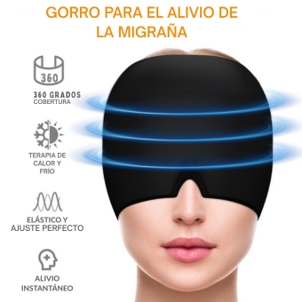 🧊🔥 GORRA  DE GEL PARA ALIVIAR  EL DOLOR DE LA MIGRAÑA – TERAPIA FRÍO Y CALOR DE GRADO MÉDICO 💆‍♀️✨