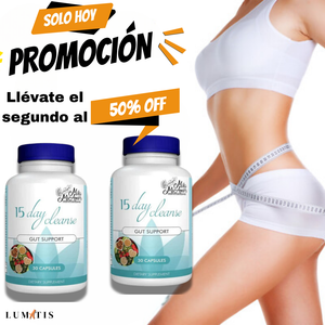 🧼 15 Day Cleanse - Gut Support (30 cápsulas)